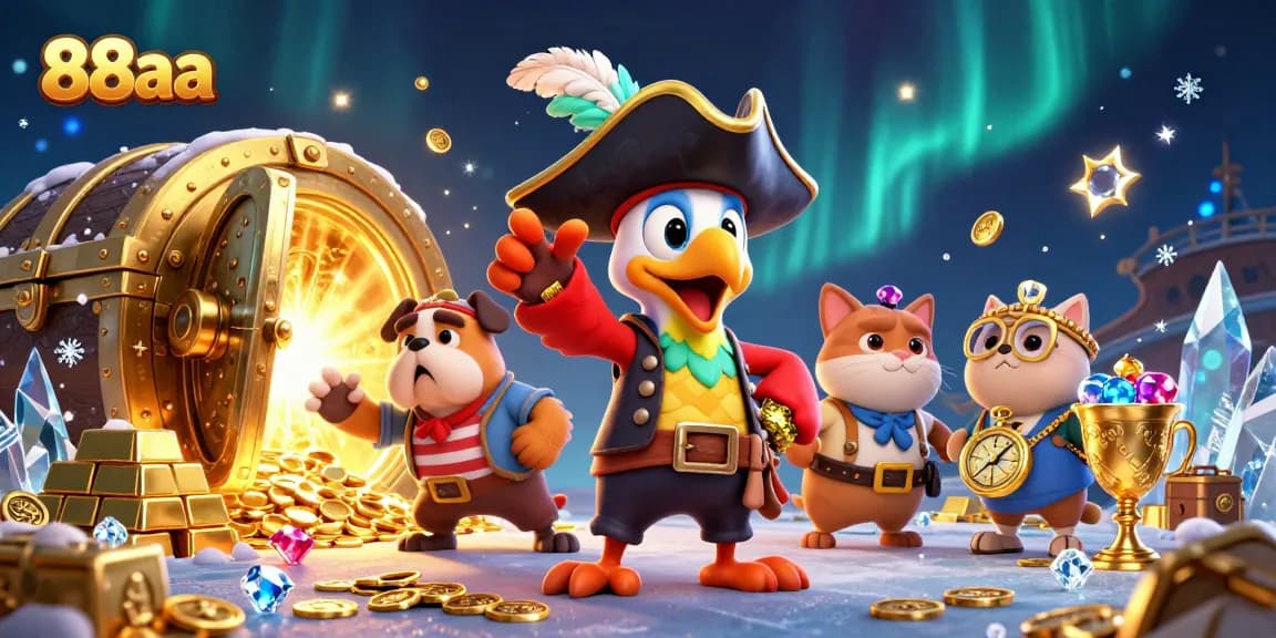 Experience thrilling action with 88aa in a vibrant 3D casino adventure scene.
