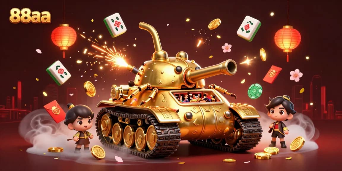 Experience excitement at 88aa with a vibrant, cartoonish casino scene featuring unique elements and fun