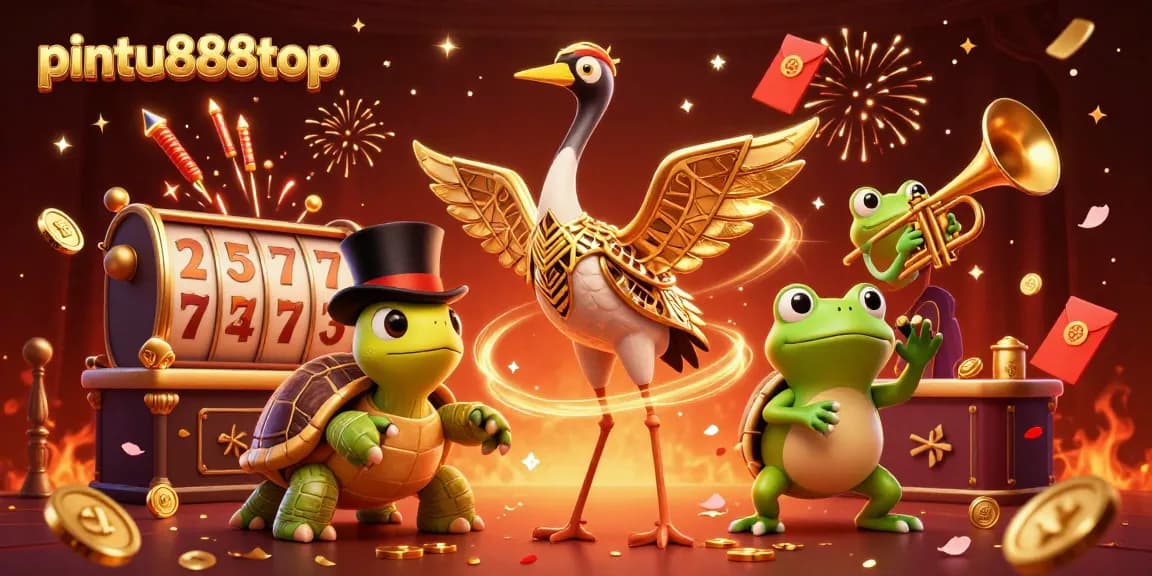 Experience the excitement of pintu888top with vibrant slot reels and winning symbols.