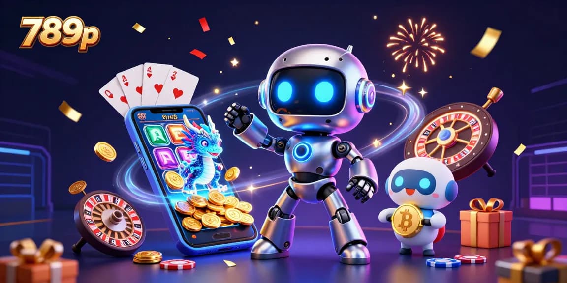 Engage with 789p in an ultra-detailed 3D scene showcasing a vibrant slot game experience.