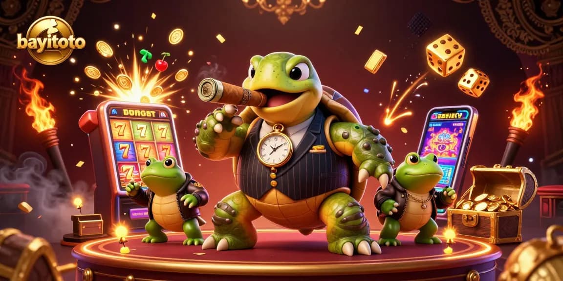 Experience thrilling gameplay with bayitoto’s dynamic casino atmosphere featuring colorful slot machines and playful characters.