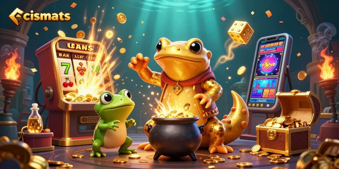 Experience csismarts dynamic gaming world with our enchanting golden salamander and lively casino elements.