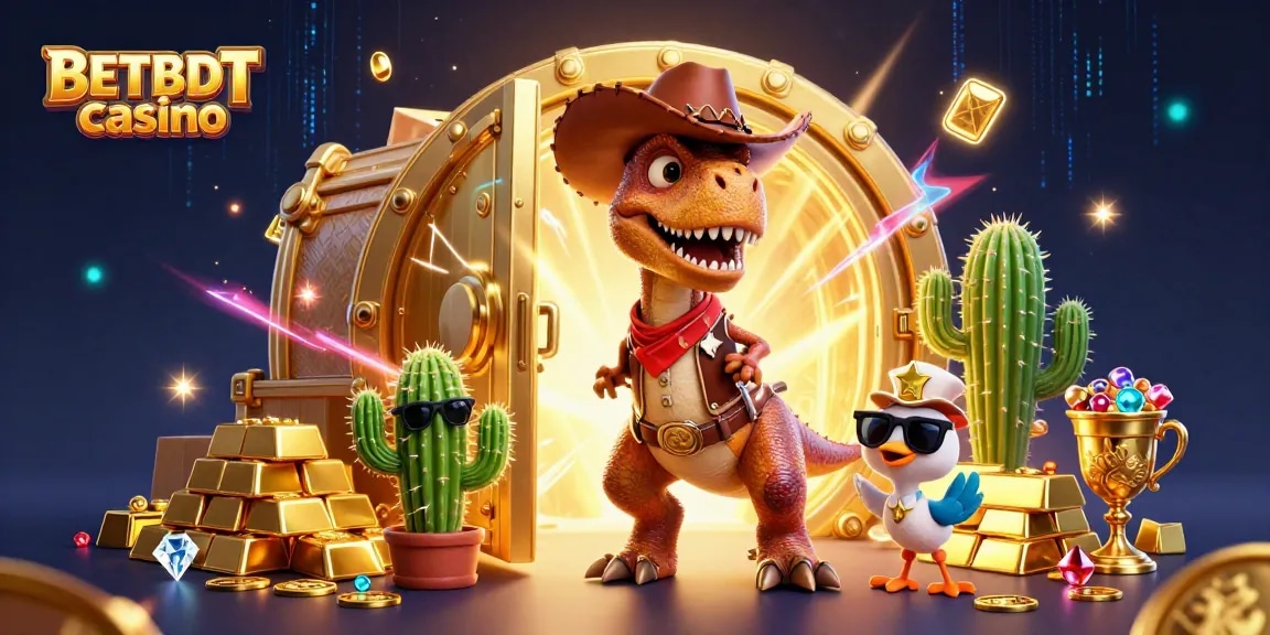 Experience thrilling gameplay with BETBDT casino featuring vibrant characters and dynamic elements!