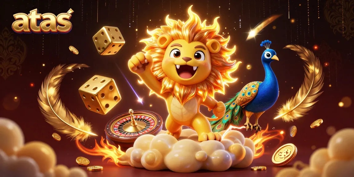 Bet big with the atas casino lion champion and golden dice showcasing premium gaming excitement.