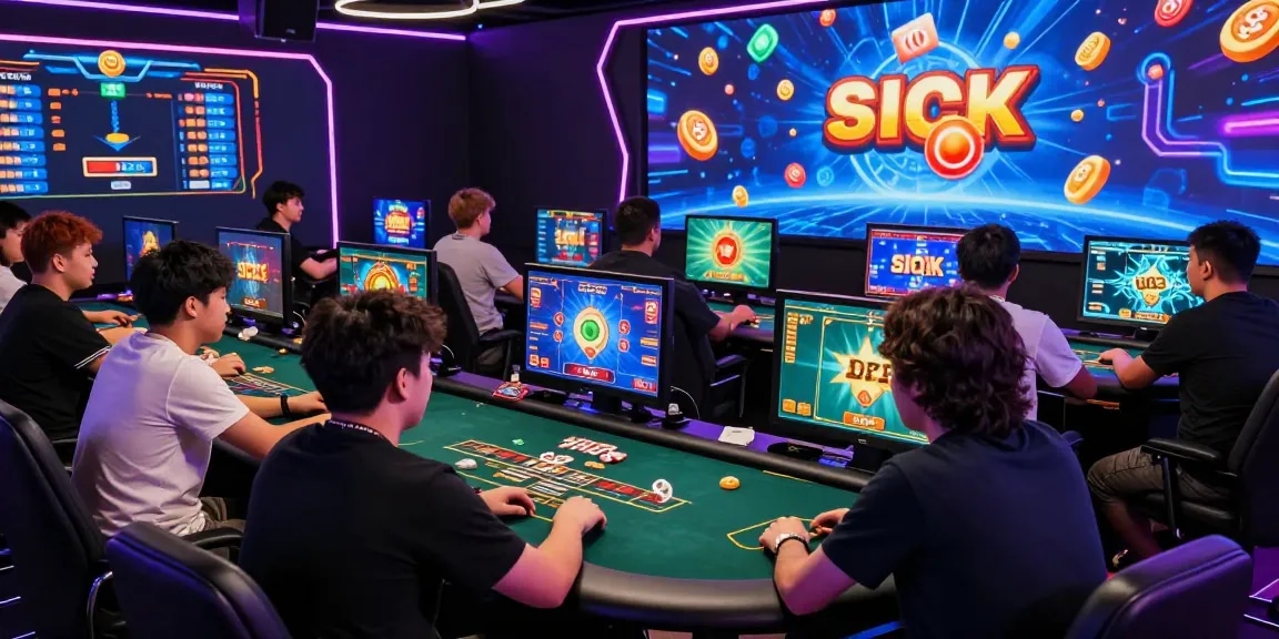 Engaged players enjoying various games at B52, a top online gaming portal, capturing the excitement of online gambling.
