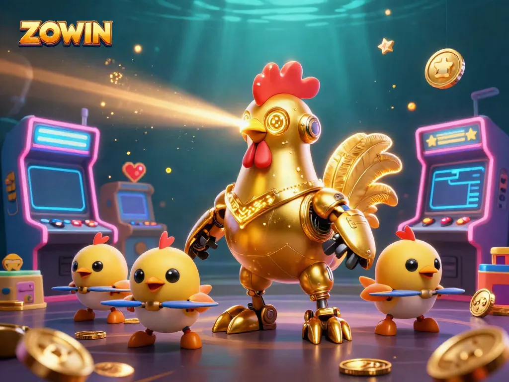 Engage with ZOWIN's exciting casino experience featuring vibrant gaming elements and dynamic characters.