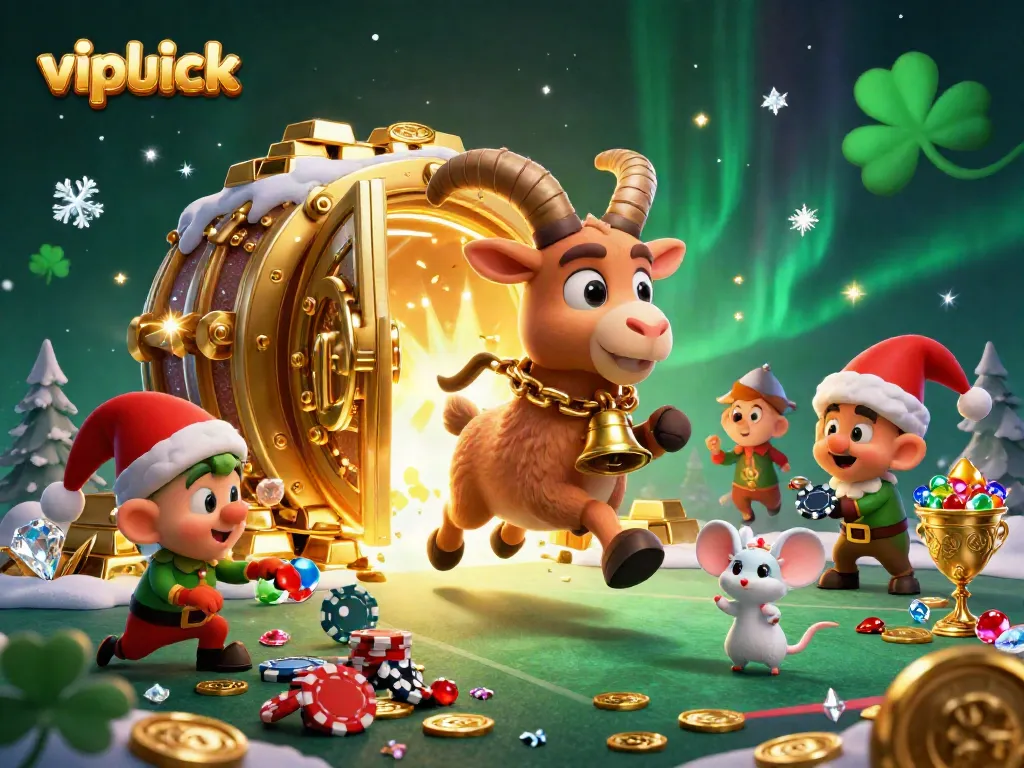 Experience the thrilling world of vipluck as gremlins steal poker chips in a vibrant casino setting.