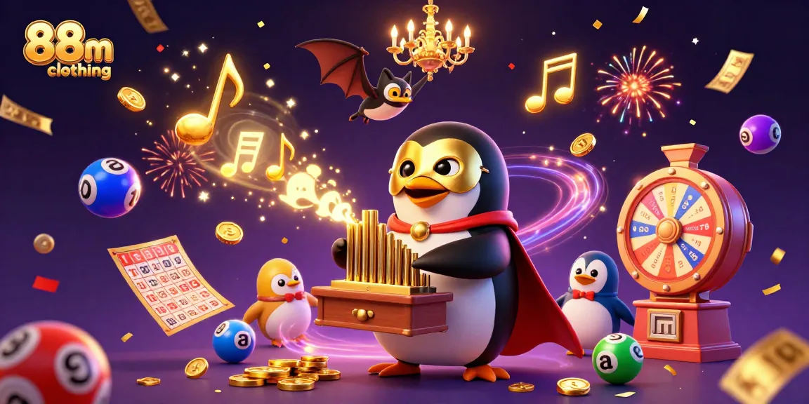Experience the excitement of 88m clothing with this vibrant casino-themed illustration.