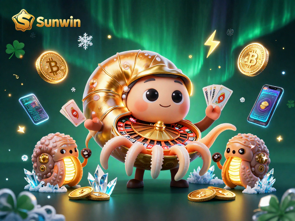 Experience thrilling gameplay with Sunwin as the nautilus dealer spins a golden roulette wheel.