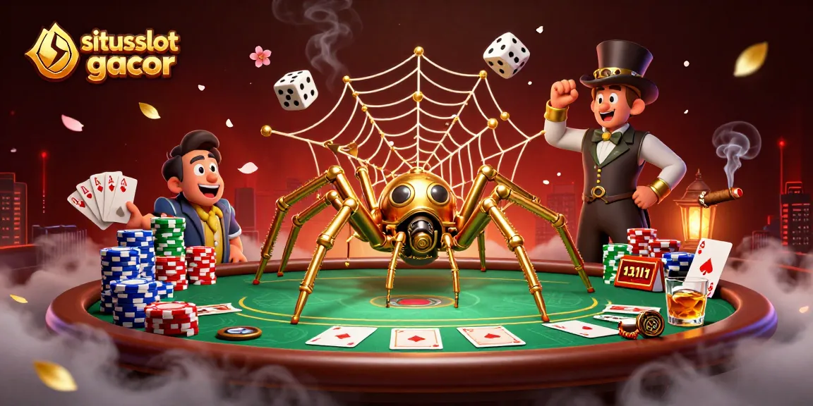 Engage with situs slot gacor's exciting atmosphere full of poker elements and a playful steampunk scene.