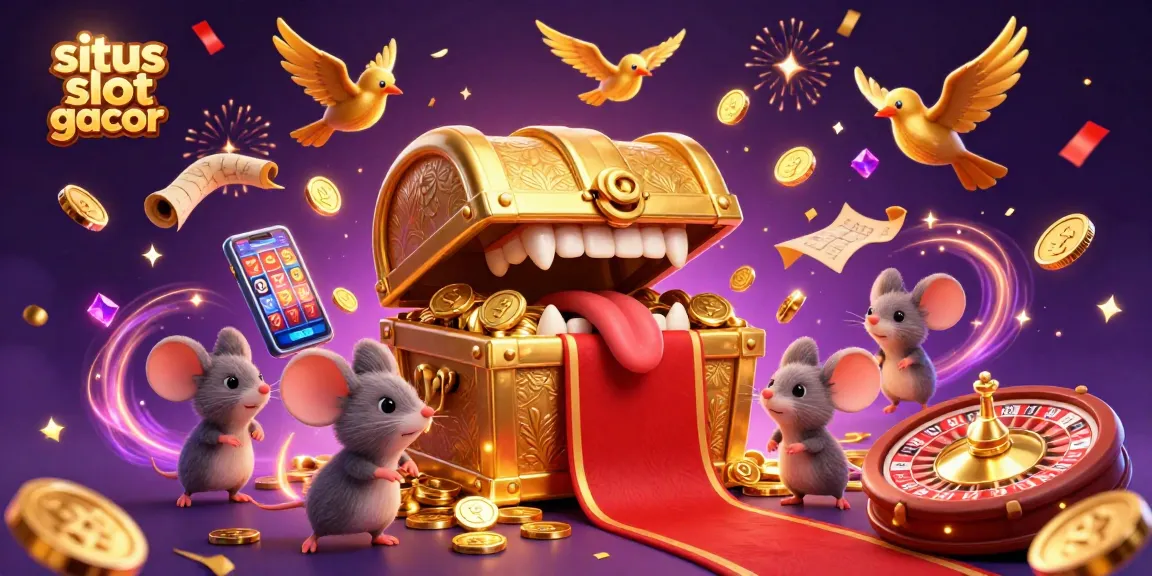 Experience the excitement of situs slot gacor with spinning reels, vibrant colors, and enchanting treasures.