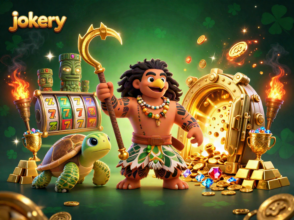 Experience fun at jokery casino with vibrant characters and dynamic slots, capturing the thrill of play.