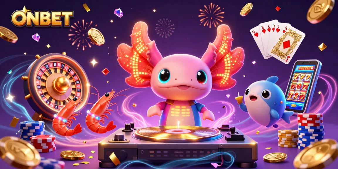 Experience ONBET's vibrant casino atmosphere with an energetic crew of lively sea creatures.