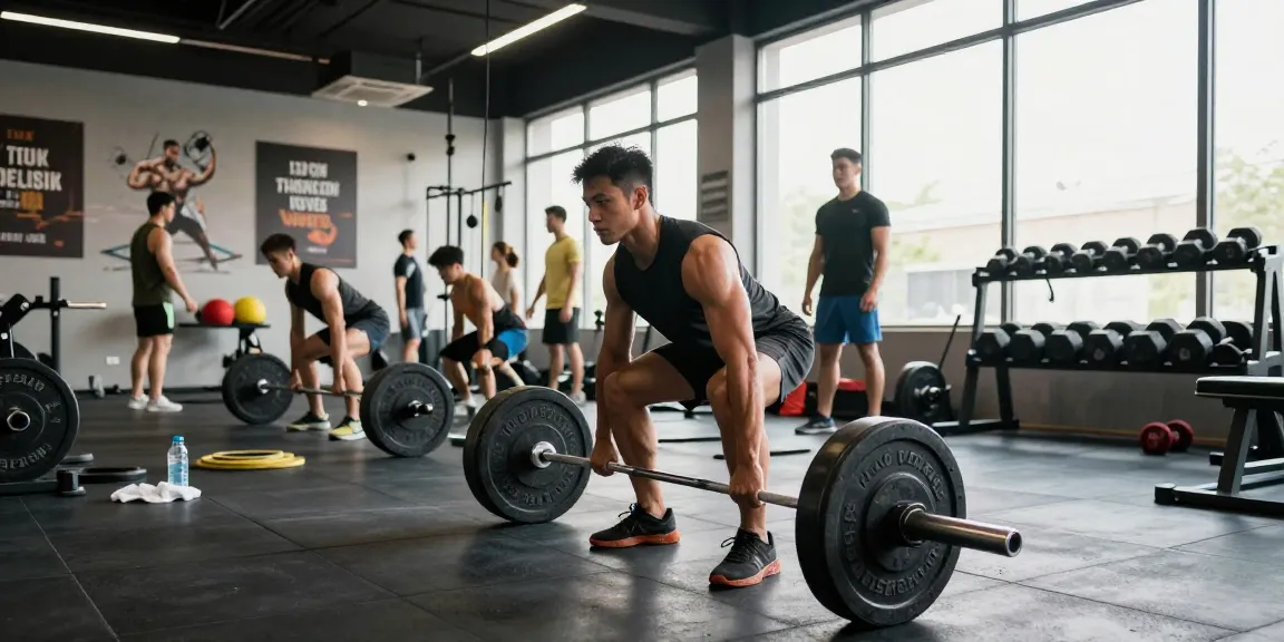 Anabolika Shop featuring a muscular bodybuilder lifting weights in a vibrant gym, showcasing strength and dedication to fitness.