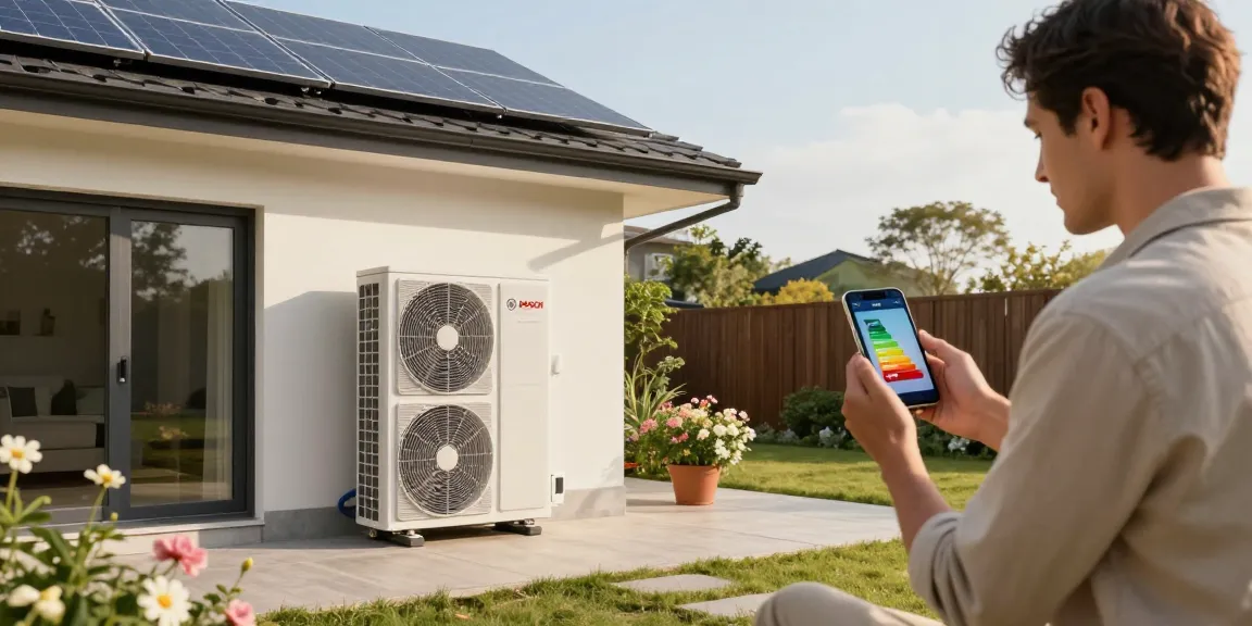 Efficient wärmepumpe bosch system showcased in modern home setting.