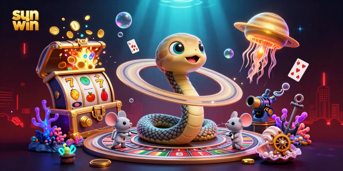 Place bets in the thrilling cosmos with sun win, featuring swirling roulette rings and vibrant game elements.