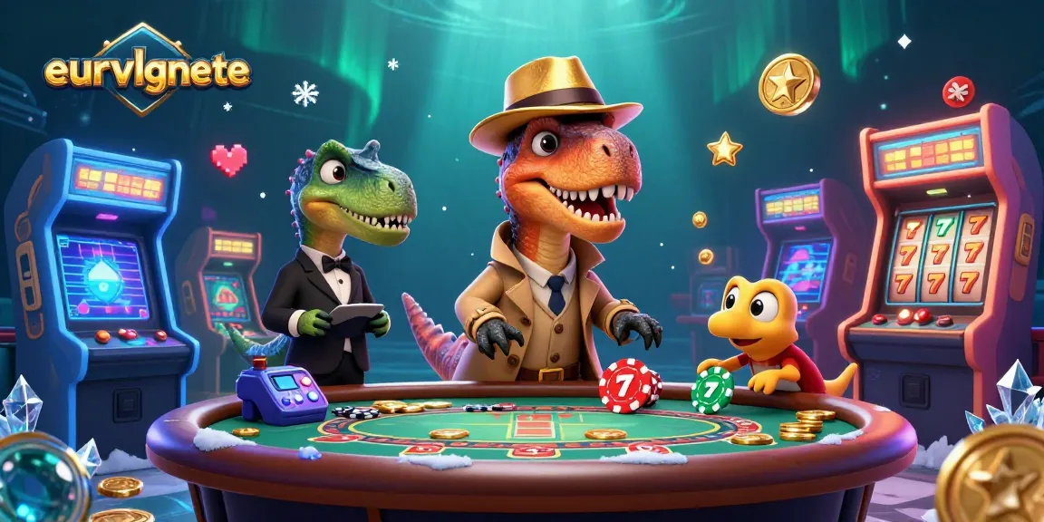 Experience thrilling gameplay with eurvlgnete as colorful characters navigate a dynamic casino scene.