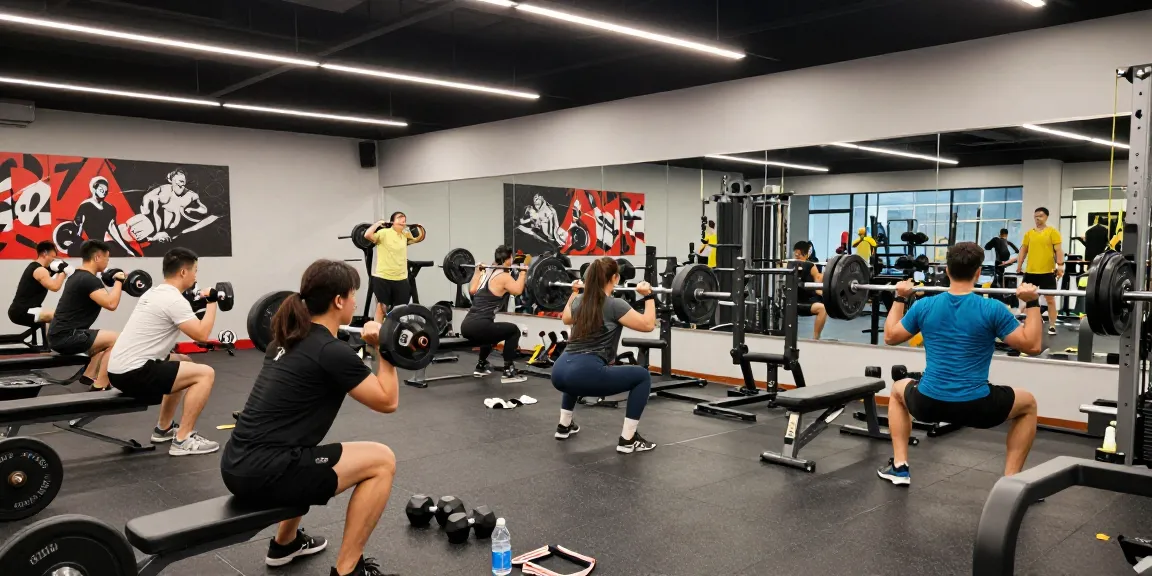 Anabolika kaufen im Fitnessstudio mit Bodybuildern, die Gewichte heben und für Muskelaufbau trainieren.