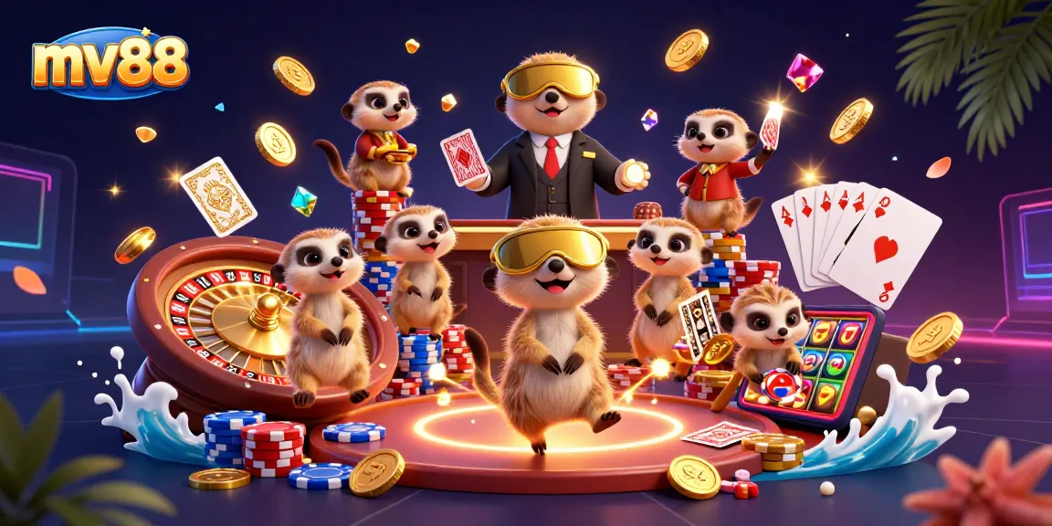 Experience thrilling gameplay at mv88 with our animated meerkat casino in action.