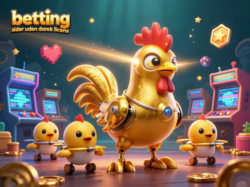 Experience thrilling action with betting sider uden dansk licens amidst a vibrant 3D casino scene.