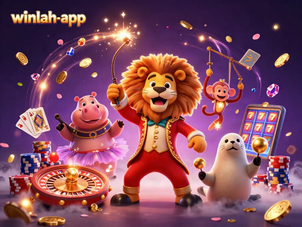 Engage with winlah-app for thrilling slot and live casino action featuring dynamic characters.
