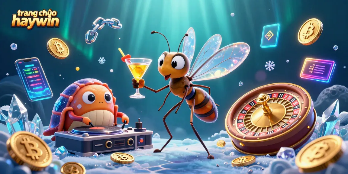 Play lively games at trang chủ haywin with vibrant characters in a stunning casino-themed illustration.