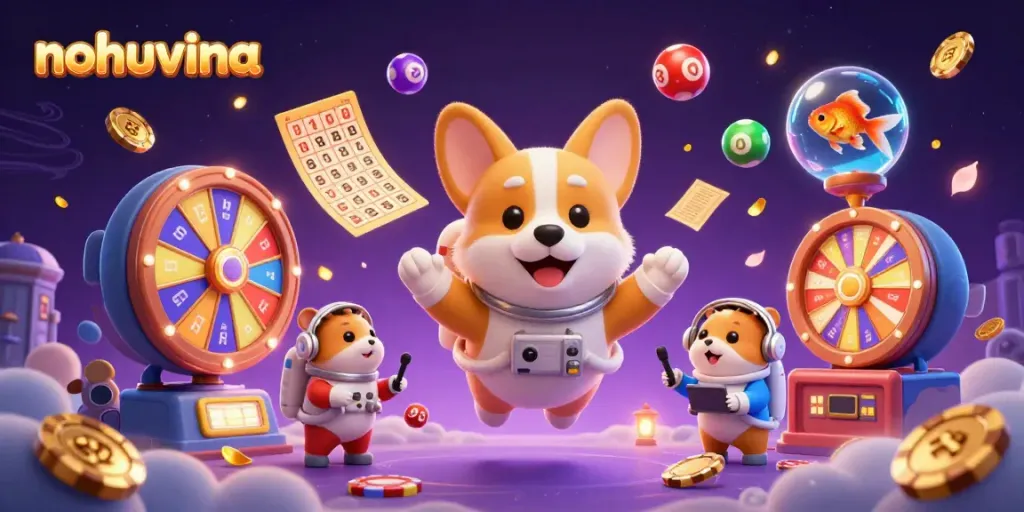 Join the thrilling gaming action at nohuvina as the adorable astronaut corgi navigates a space casino filled with prizes!
