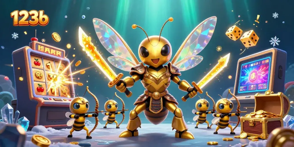 Engage with exhilarating 123b casino games, featuring vibrant characters and dynamic jackpot moments.