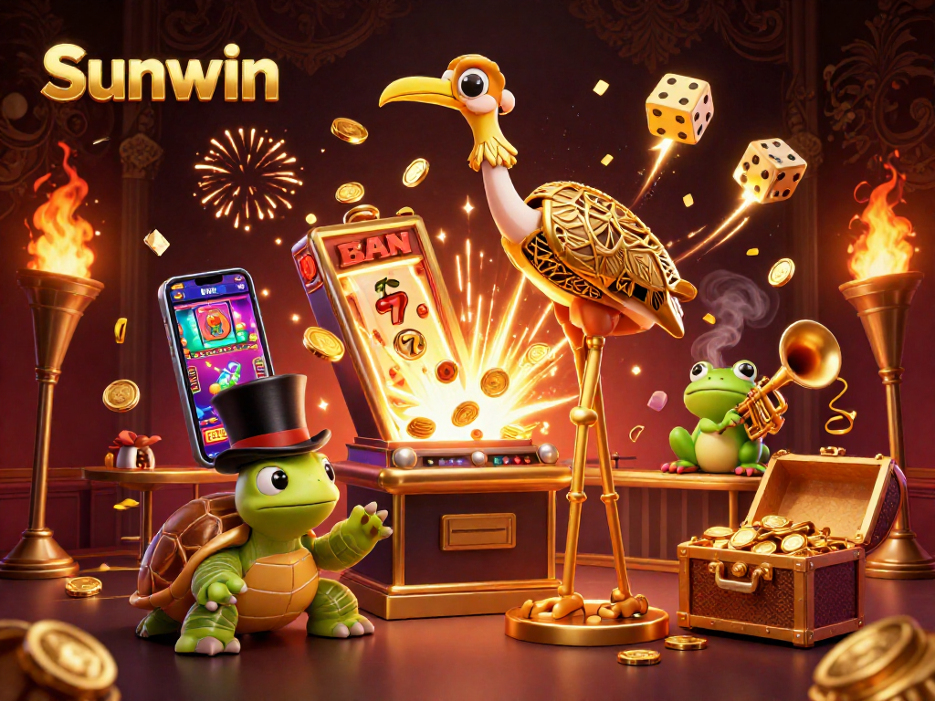 Win big at Sunwin with vibrant 3D casino elements, jackpot excitement, and interactive gameplay.