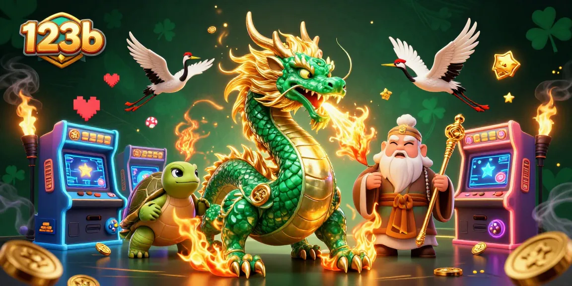 Engage with 123b's vibrant casino atmosphere featuring a jade dragon, turtle sage, and lucky cranes.