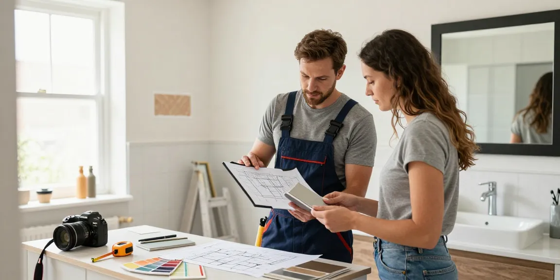 Bauunternehmen in Heidelberg: Renovierungspläne mit einem Badezimmer-Experten und modernen Designmustern.