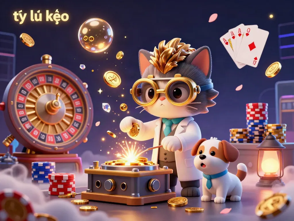 Experience dynamic tỷ lệ kèo action with mad scientist cat and dog creating riches in this animated scene.