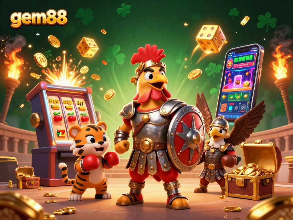 Experience the thrill of winning jackpots at gem88 with engaging games and vibrant scenes.