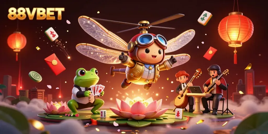 Experience vibrant gaming action with 88VBET's lively casino atmosphere featuring unique characters and engaging elements.
