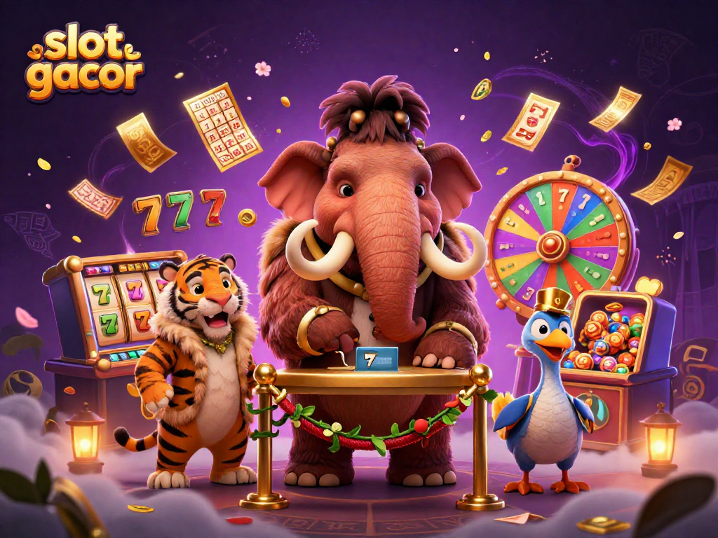 Experience slot gacor action with dynamic characters and elements in a vibrant casino scene.