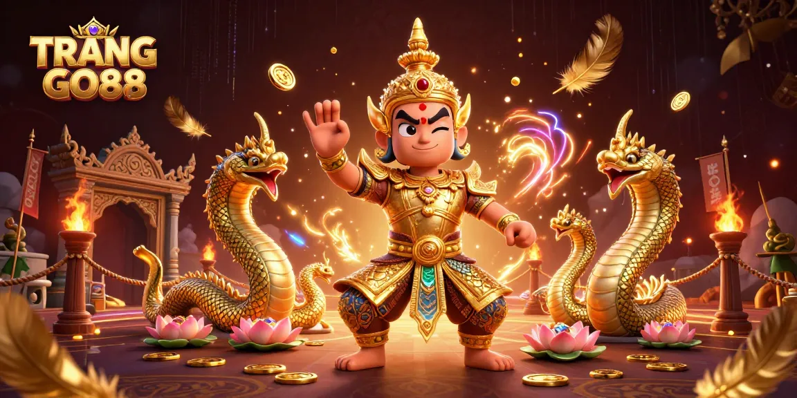 Engage with TRANG CHỦ GO88's dynamic gaming atmosphere featuring an exotic 3D Thai guardian.